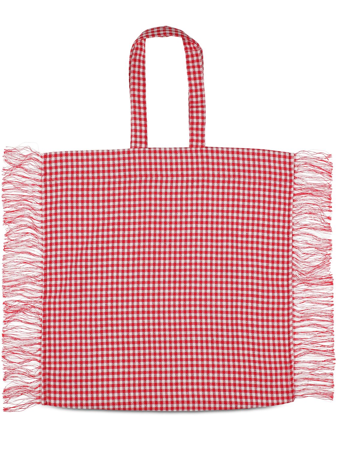 Shop Msgm Maxi Tote Cotton Bag In Red