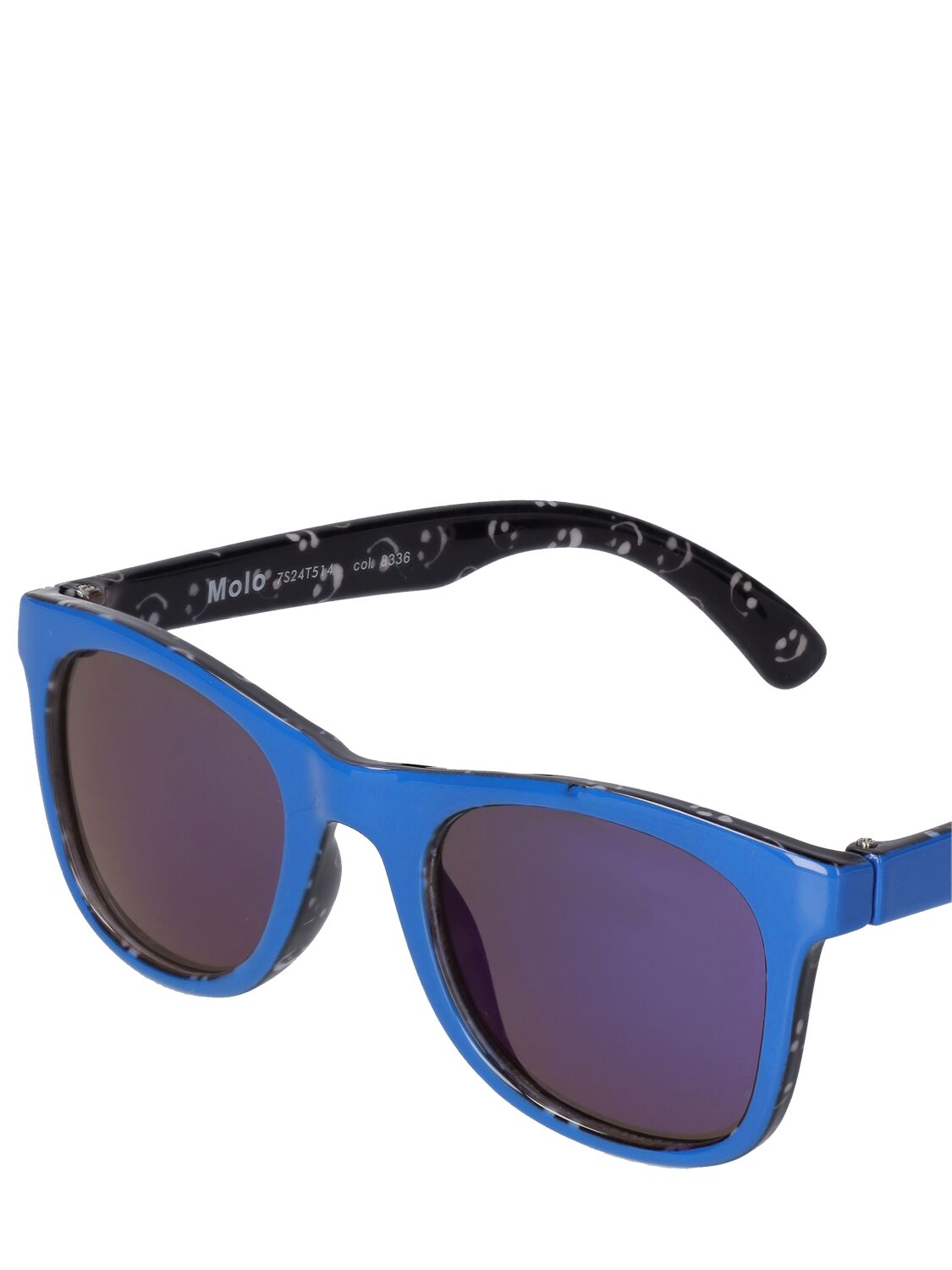 Shop Molo Printed Polycarbonate Sunglasses In Blue