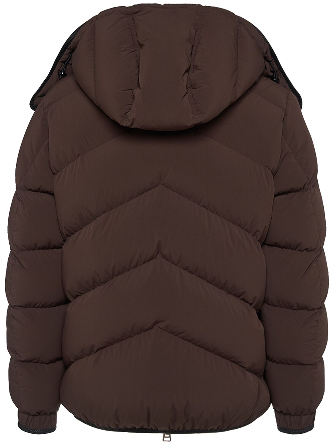 Shop Tom Ford Stretch Nylon Down Jacket In Chocolate