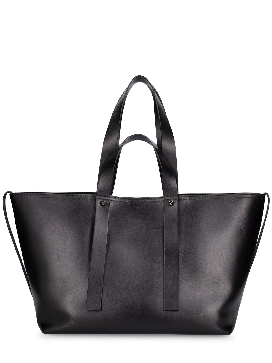 Shop Off-white Medium Day Off Leather Tote Bag In Black