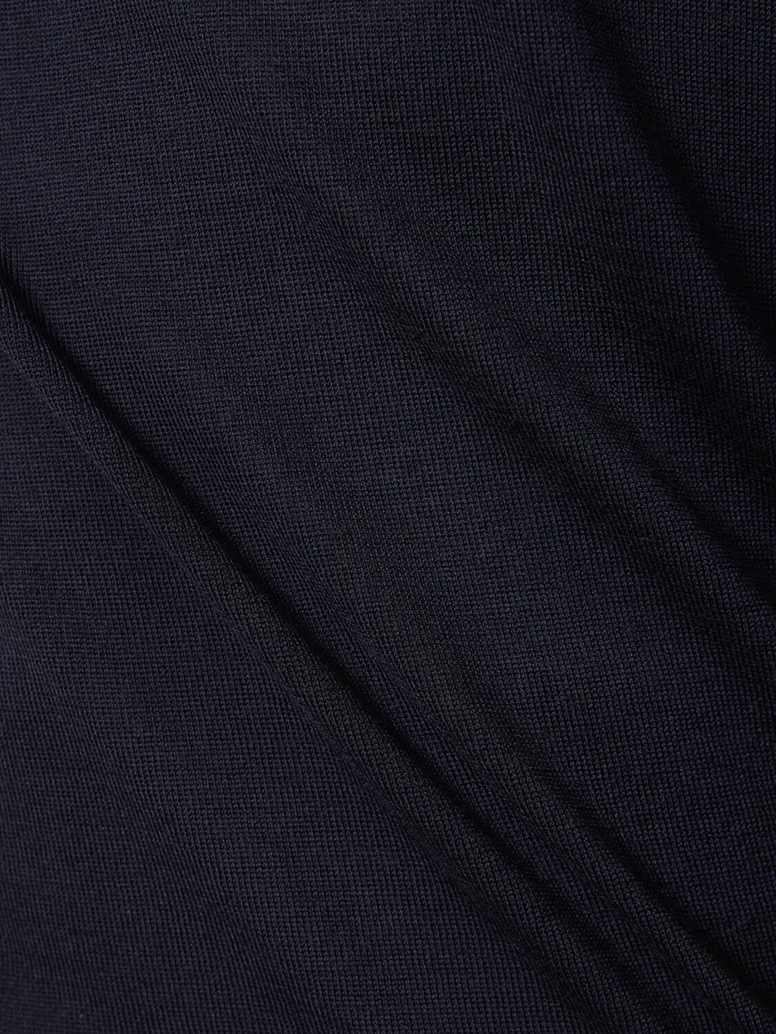 Shop Tom Ford Fine Gauge Wool Roll Neck Sweater In Blue