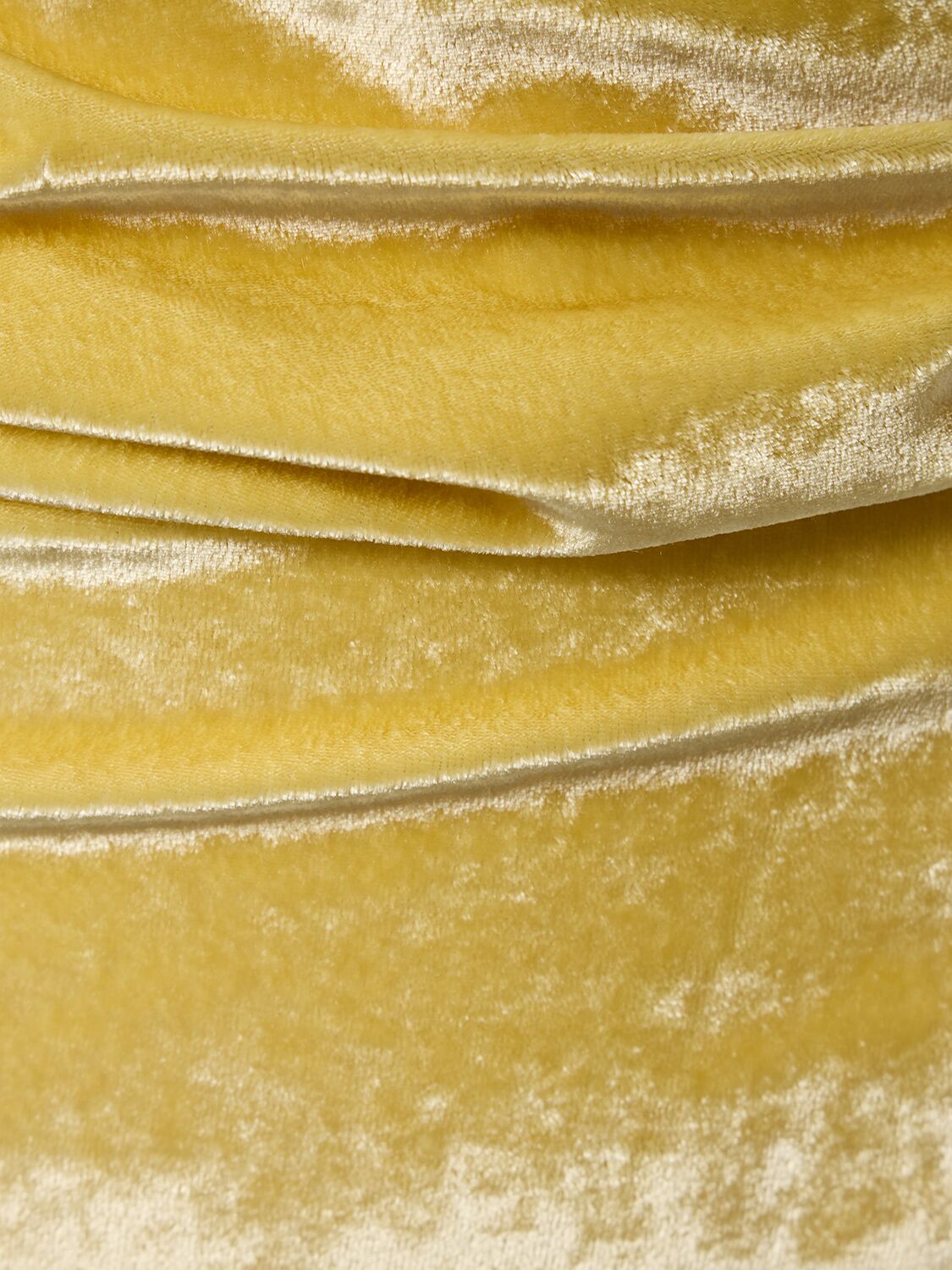 Shop Jil Sander Velvet Long Sleeve Turtleneck Top In Yellow