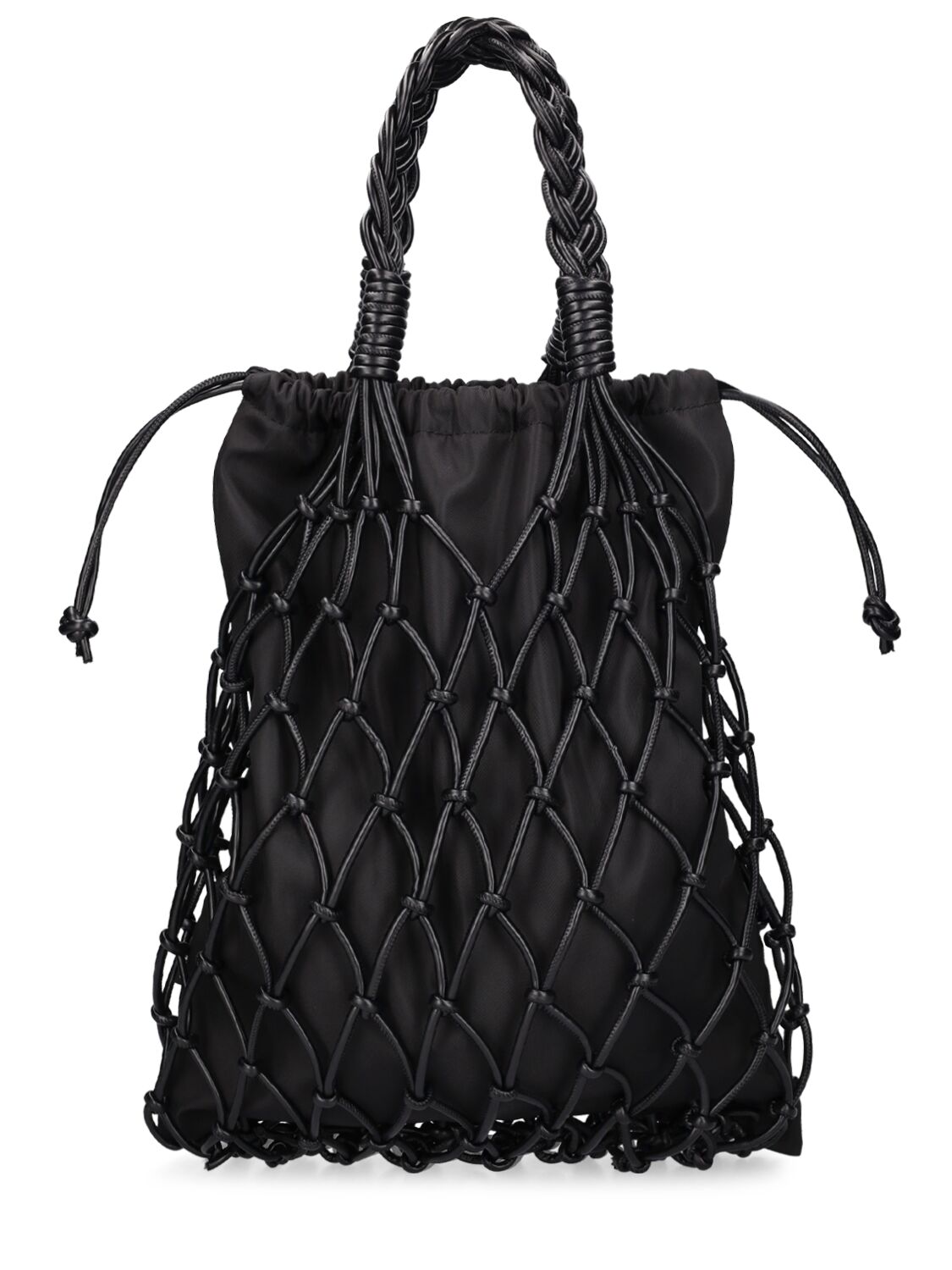 Shop Msgm Medium Net Tote Bag In Black