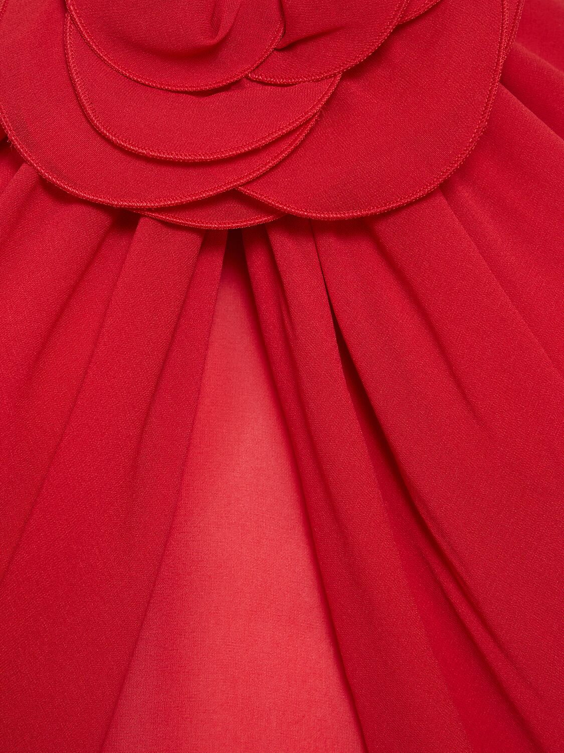 Shop Magda Butrym Silk Off-shoulder Long Dress In Red