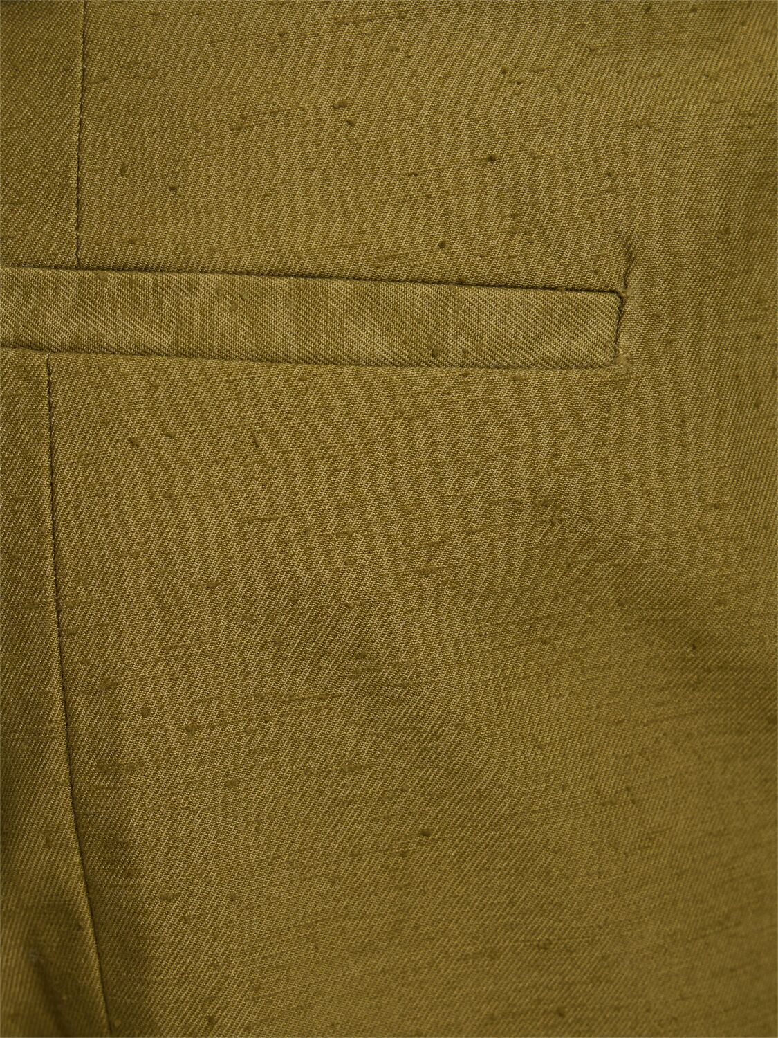 Shop Ludovic De Saint Sernin Bum Cotton Canvas Midrise Straight Pants In Olive Green