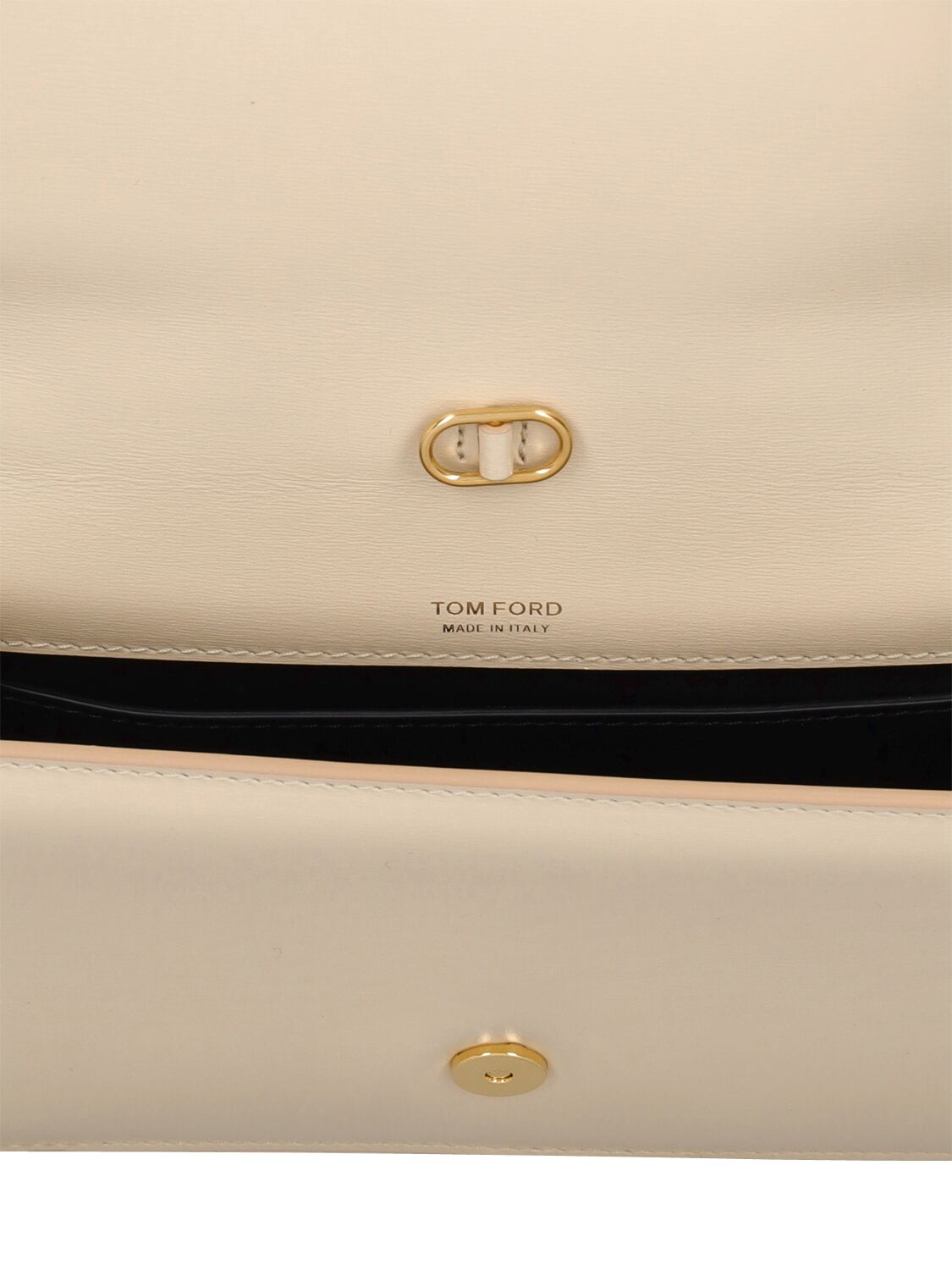 Shop Tom Ford Small Whitney Box Leather Bag In Cream