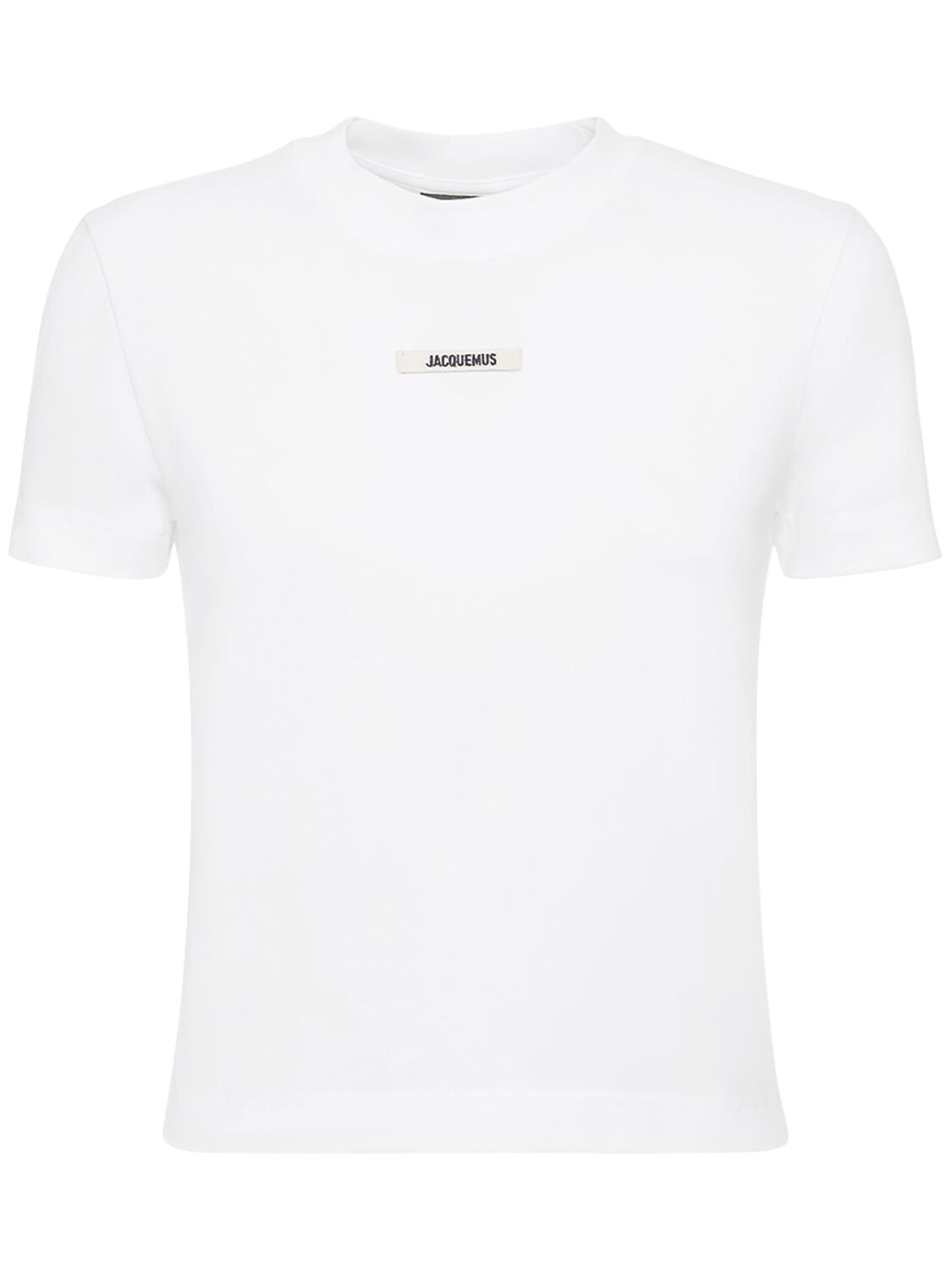 Jacquemus Le T-shirt Gros Grain Cotton T-shirt In White