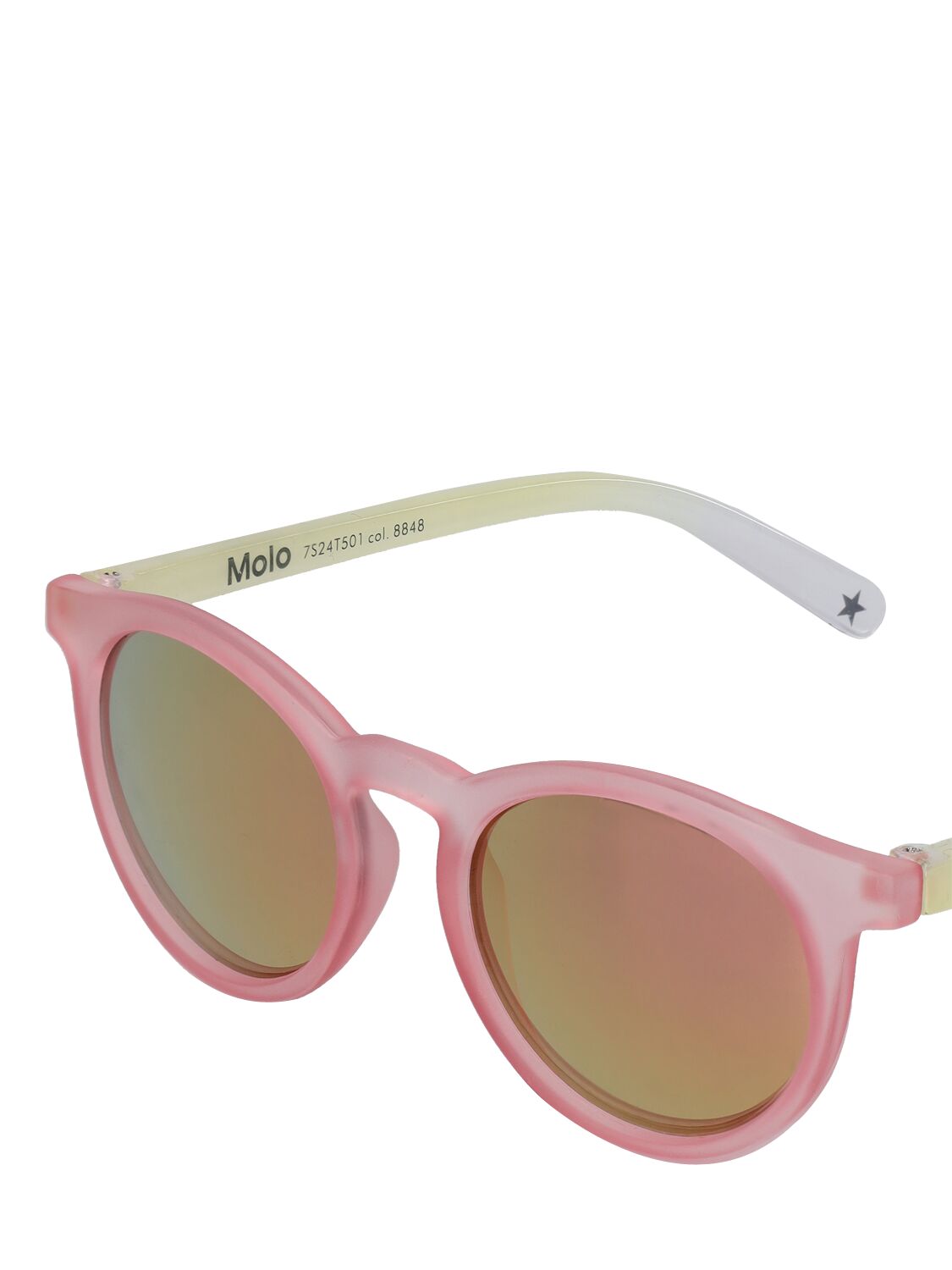 Shop Molo Round Polycarbonate Sunglasses In Multicolor