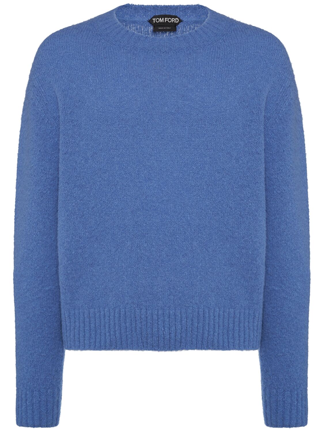 Shop Tom Ford Alpaca Blend Crewneck Sweater In Ultramarine