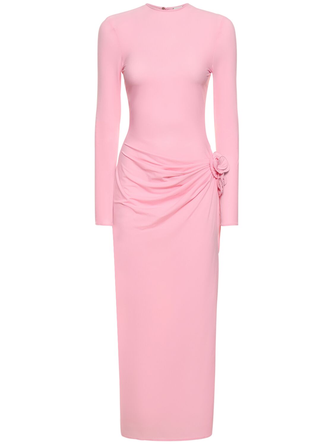 Magda Butrym Draped Midi Dress In Pink