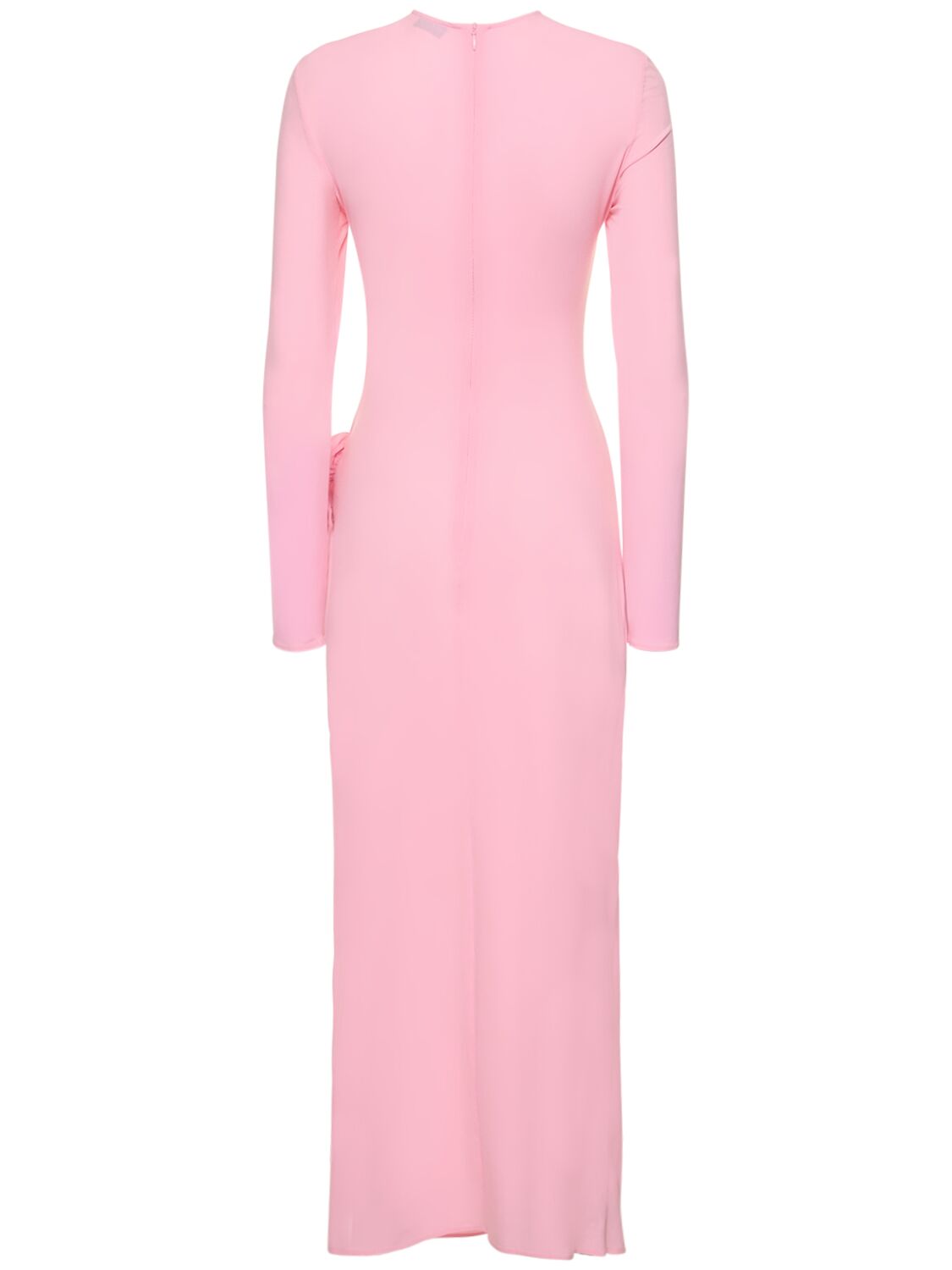 Shop Magda Butrym Draped Jersey Long Dress In Pink