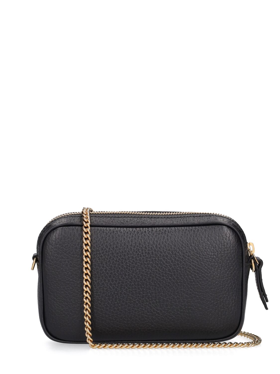 Shop Gucci Mini Gg Marmont Leather Shoulder Bag In Black