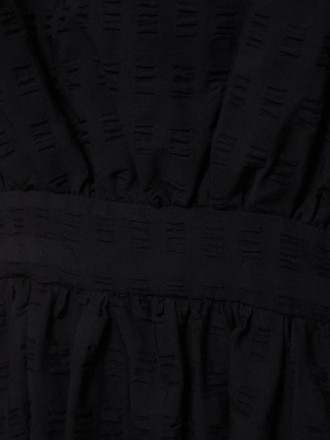 Shop Msgm Stretch Cotton Dress In Black