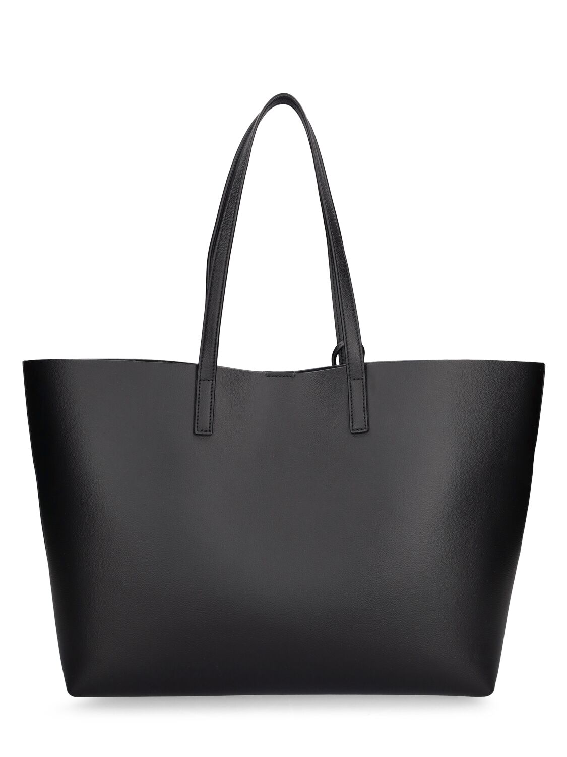 Shop Versace Leather Tote Bag In Black