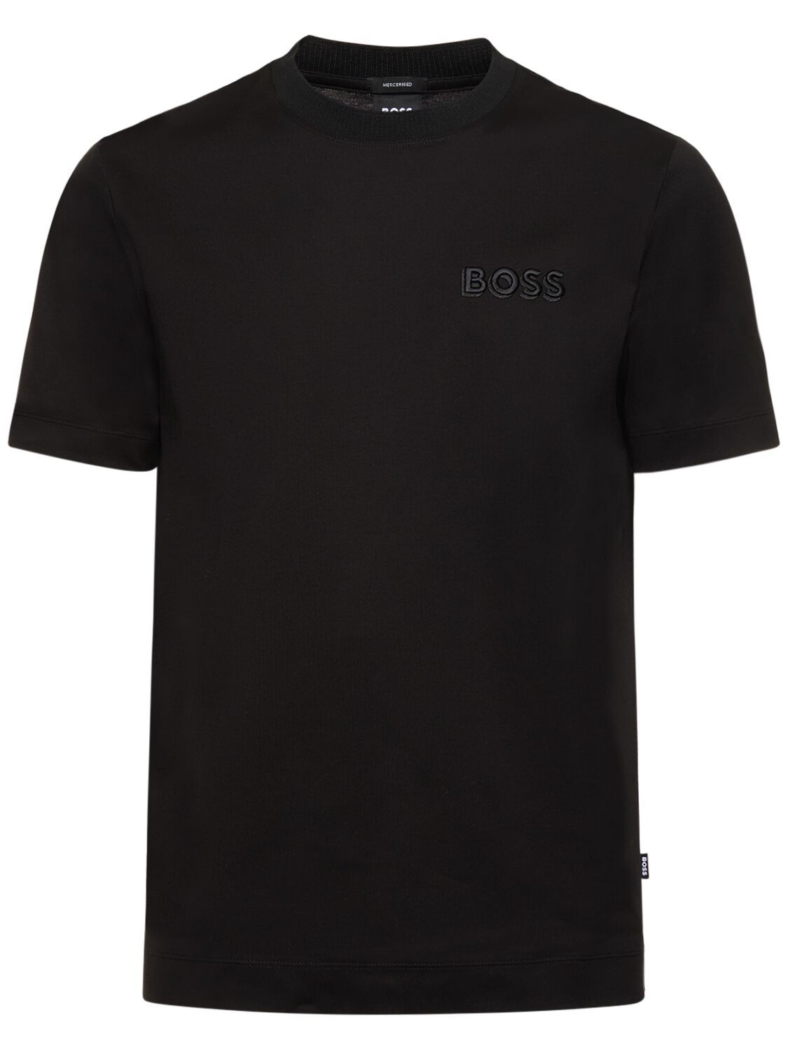 Hugo Boss Tiburt 423 Cotton T-shirt In Black