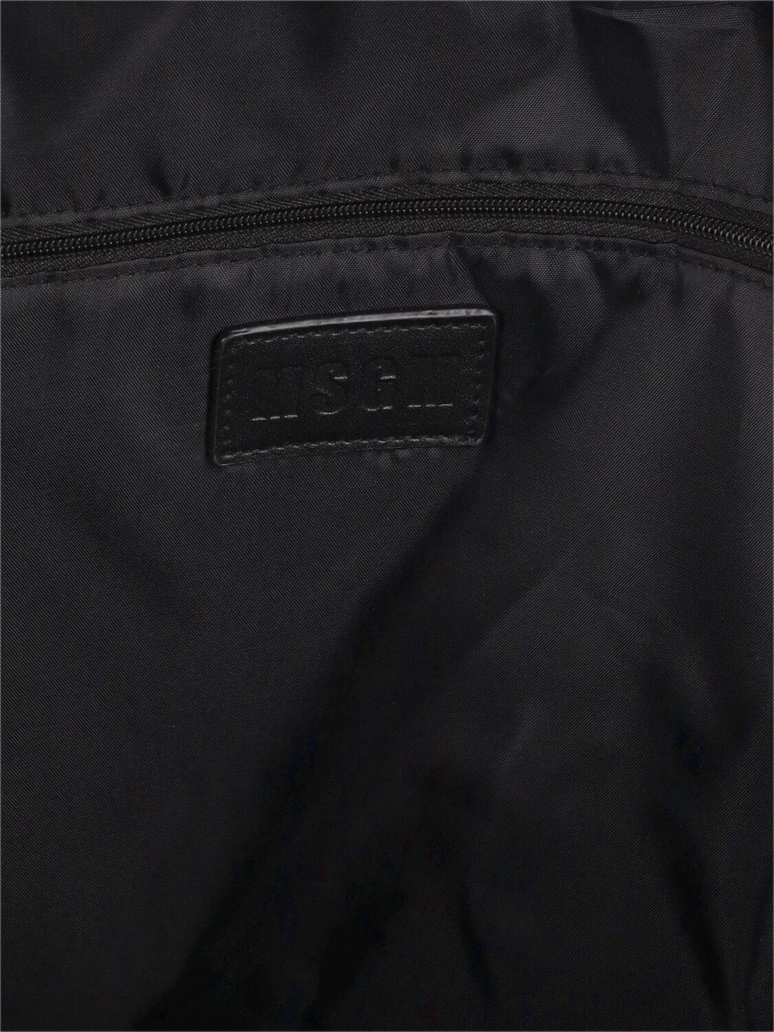 Shop Msgm Logo Embroidered Nylon Backpack In Black