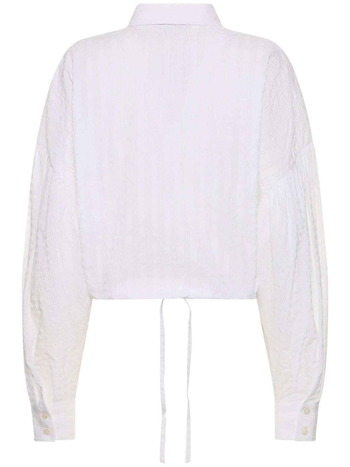 Shop Msgm Cotton Poplin Shirt In White