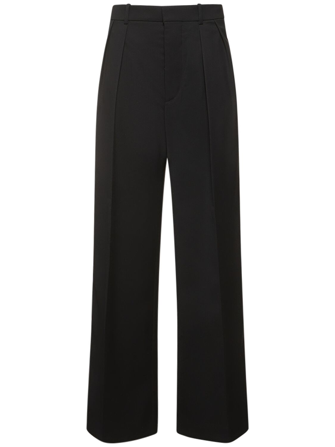 Image of Straight Wool Evening Pants
