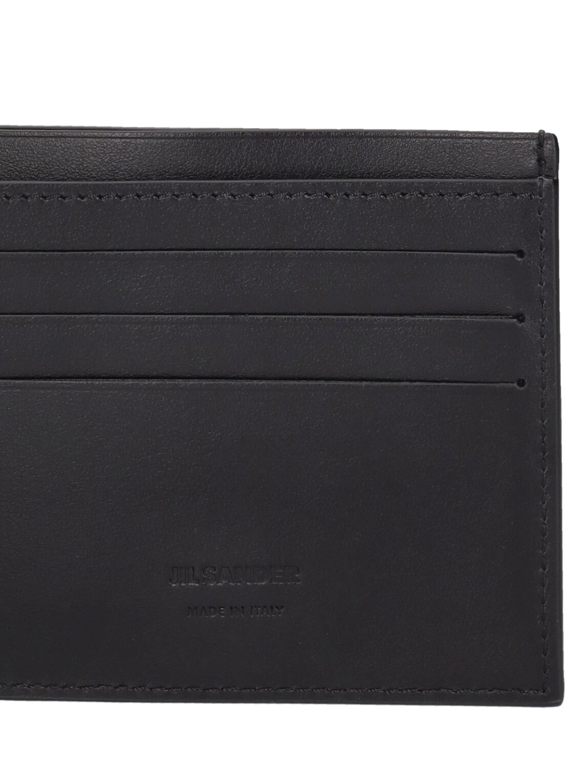 Shop Jil Sander Logo Bifold Leather Wallet In Black