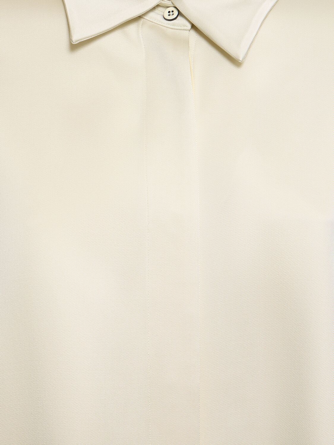 Shop Jil Sander Viscose & Silk Twill Shirt In Ivory