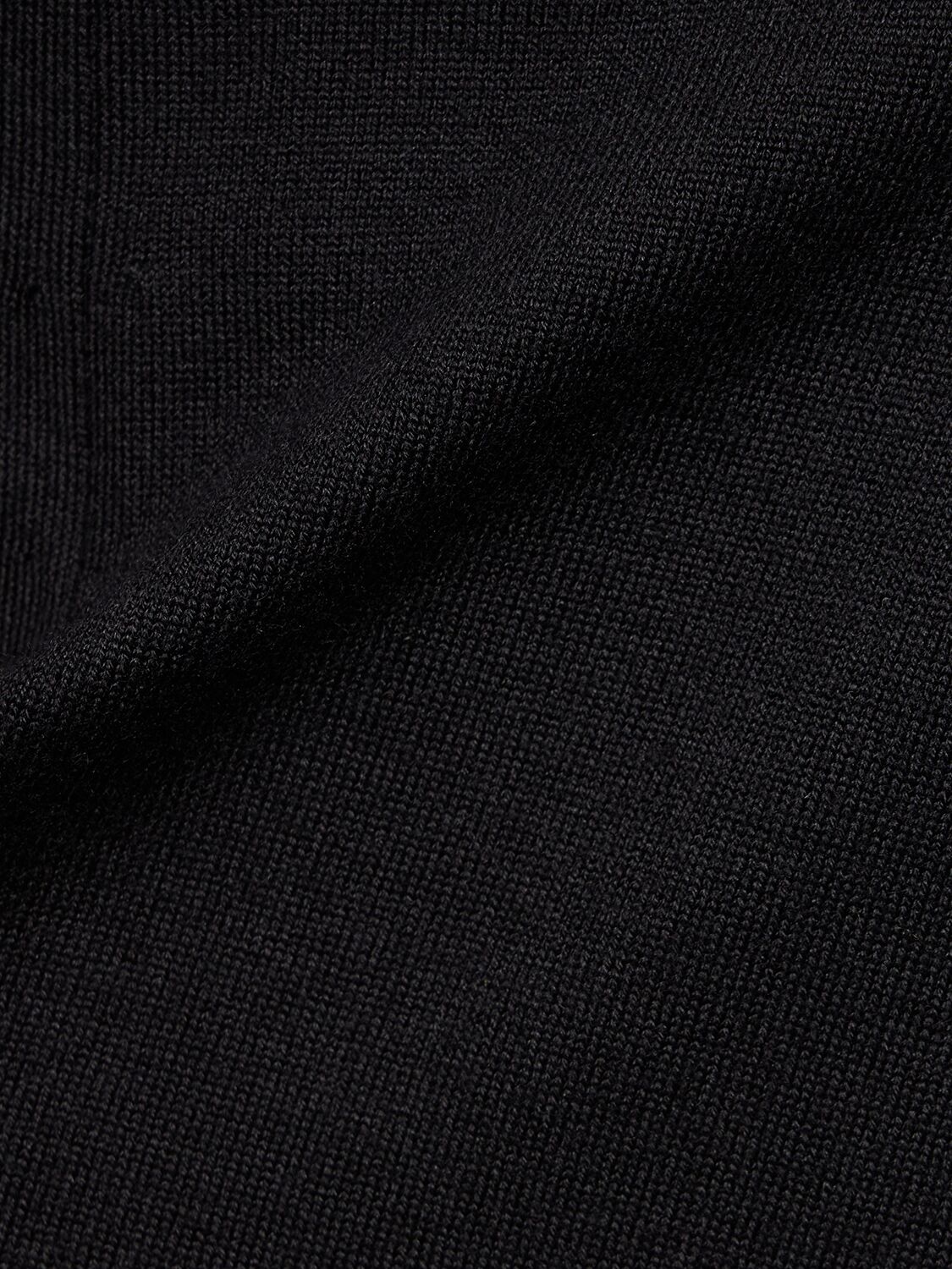 Shop Magda Butrym Wool Blend Knit Straight Pants In Black
