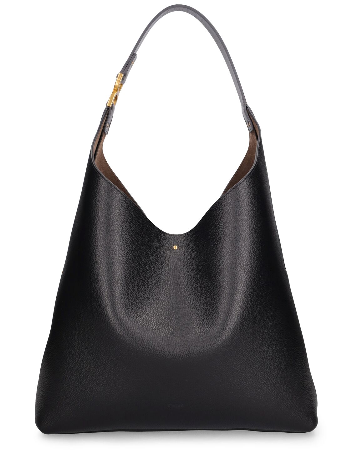 Shop Chloé Marcie Leather Tote Bag In Black
