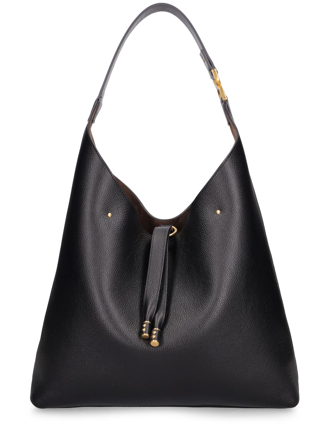 Chloé Marcie Leather Tote Bag In Black