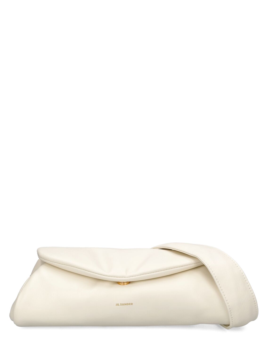 Jil Sander Small Cannolo Padded Leather Bag In Eggshell