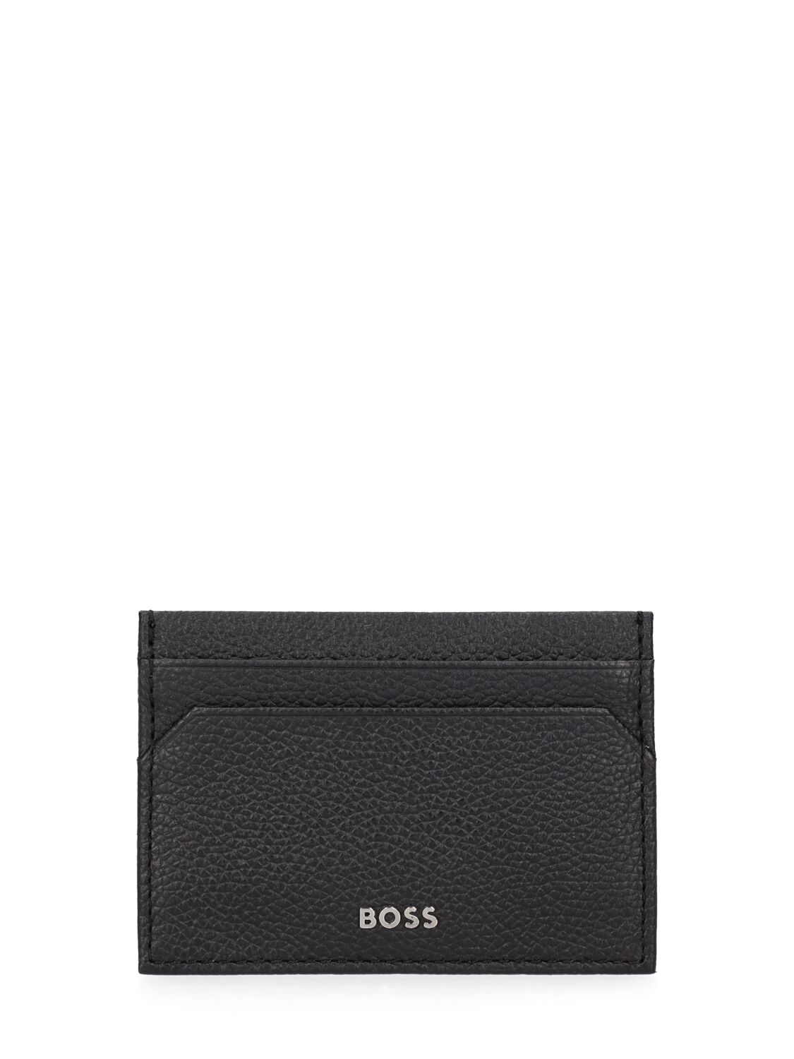 Hugo Boss Highway Leather Card Holder In Black