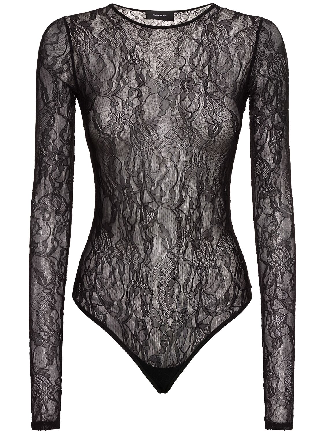 Wardrobe.nyc Lace Bodysuit In Black