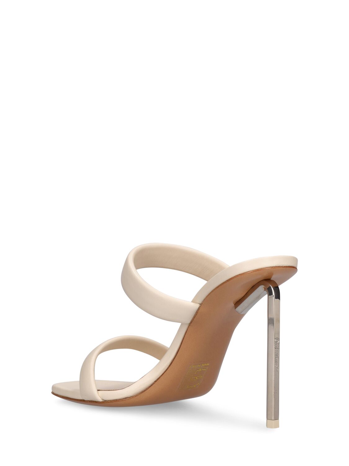 Shop Off-white 100mm Allen Leather Sandals In