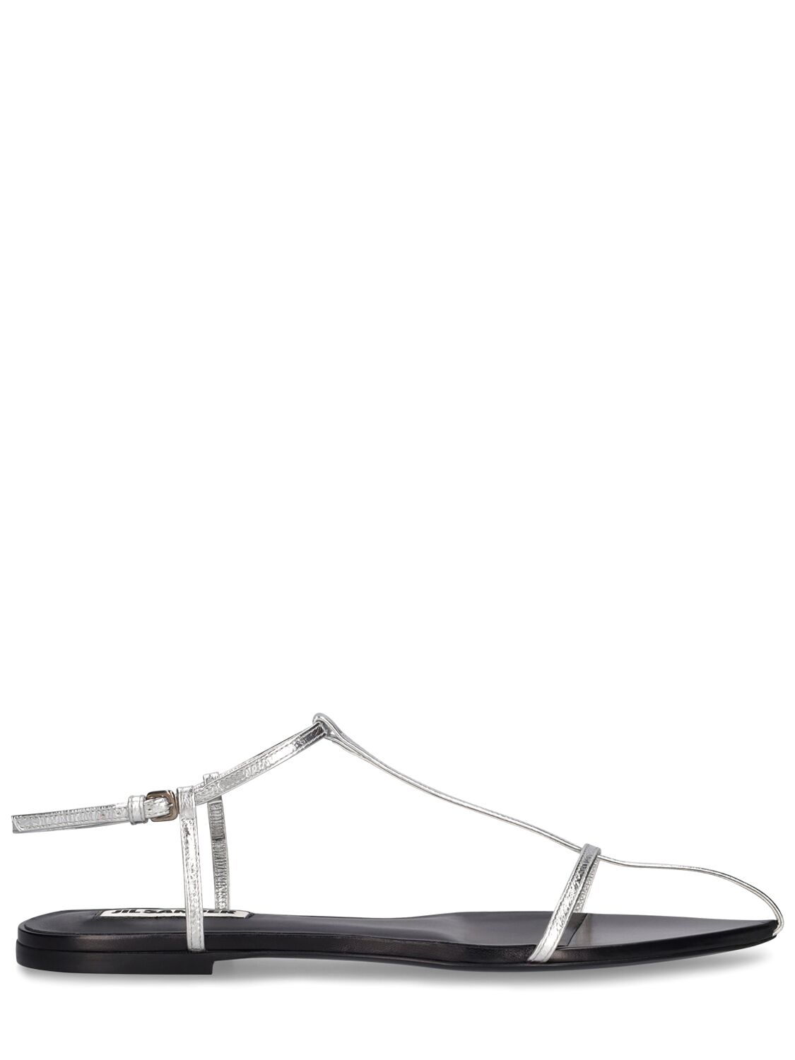 Image of 10mm Metallic Leather T-bar Sandals