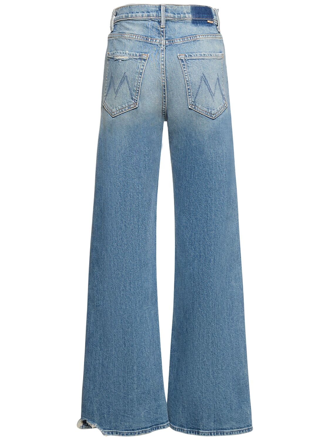Shop Mother The Lasso Sneak Chew High Rise Jeans In Blue