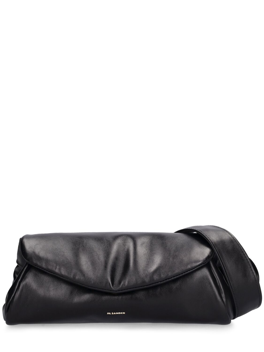 Jil Sander Small Cannolo Padded Leather Bag In Black