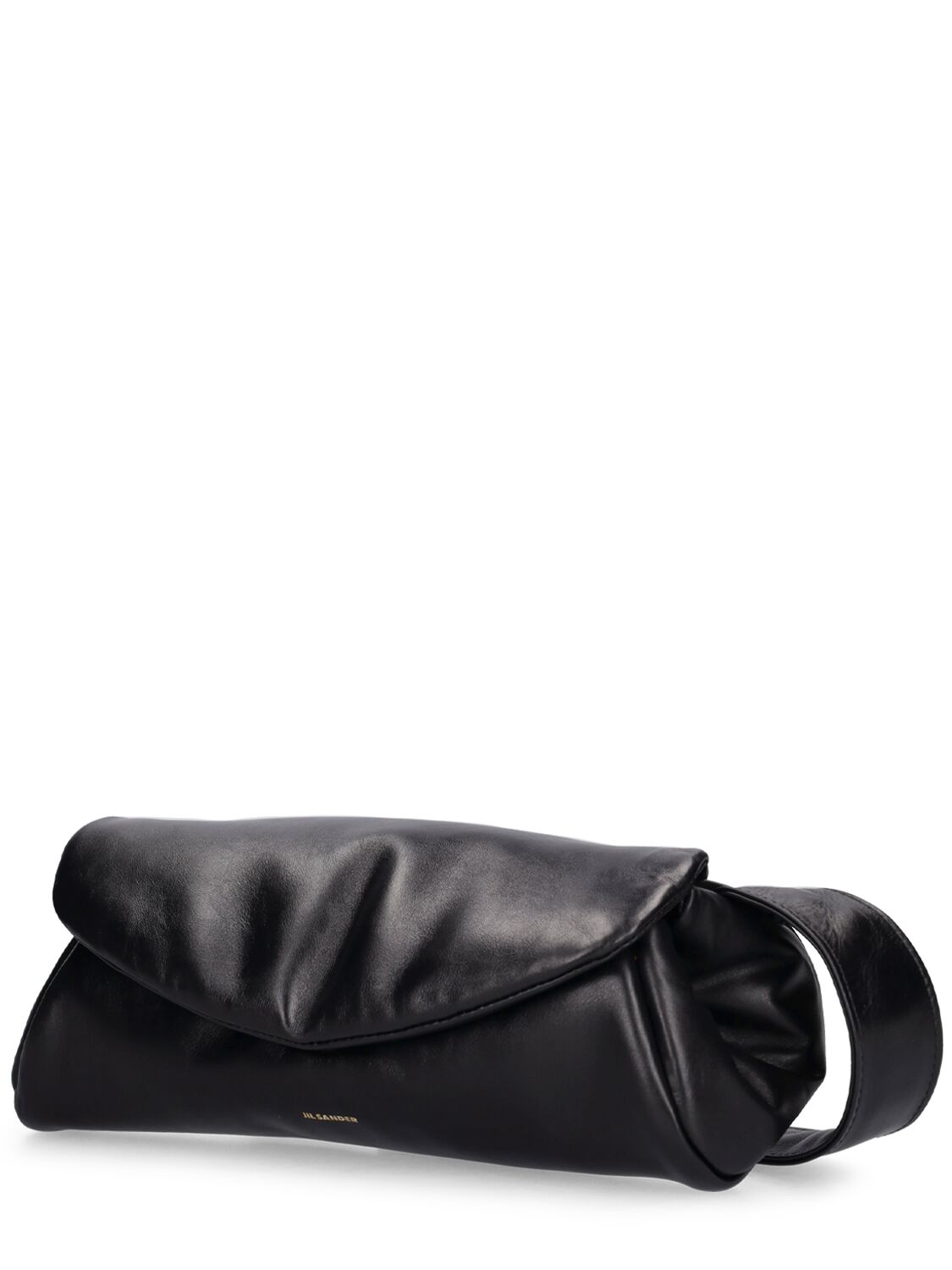 Shop Jil Sander Small Cannolo Padded Leather Bag In Black