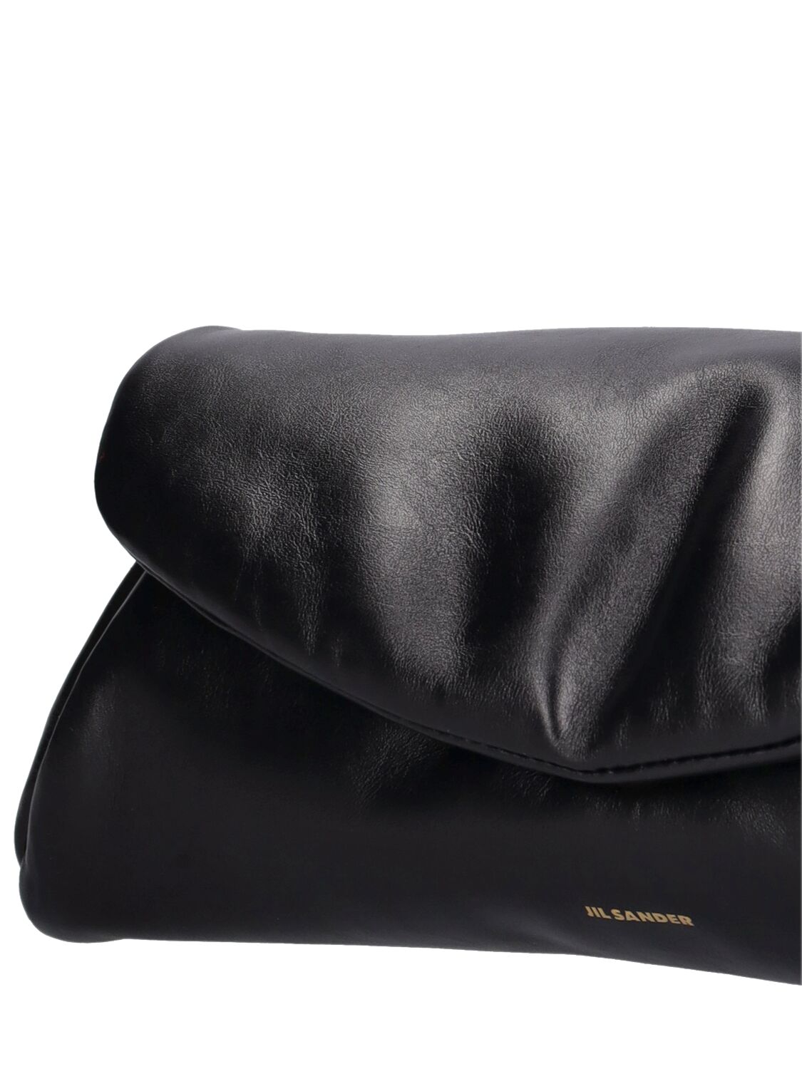 Shop Jil Sander Small Cannolo Padded Leather Bag In Black