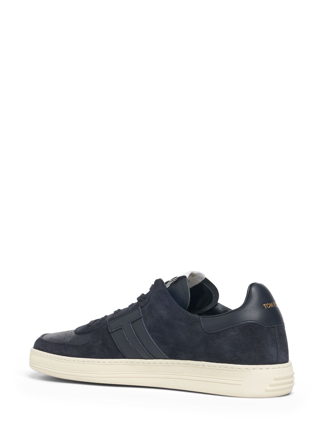 Shop Tom Ford Radcliffe Low Top Sneakers In Dark Navy,beige