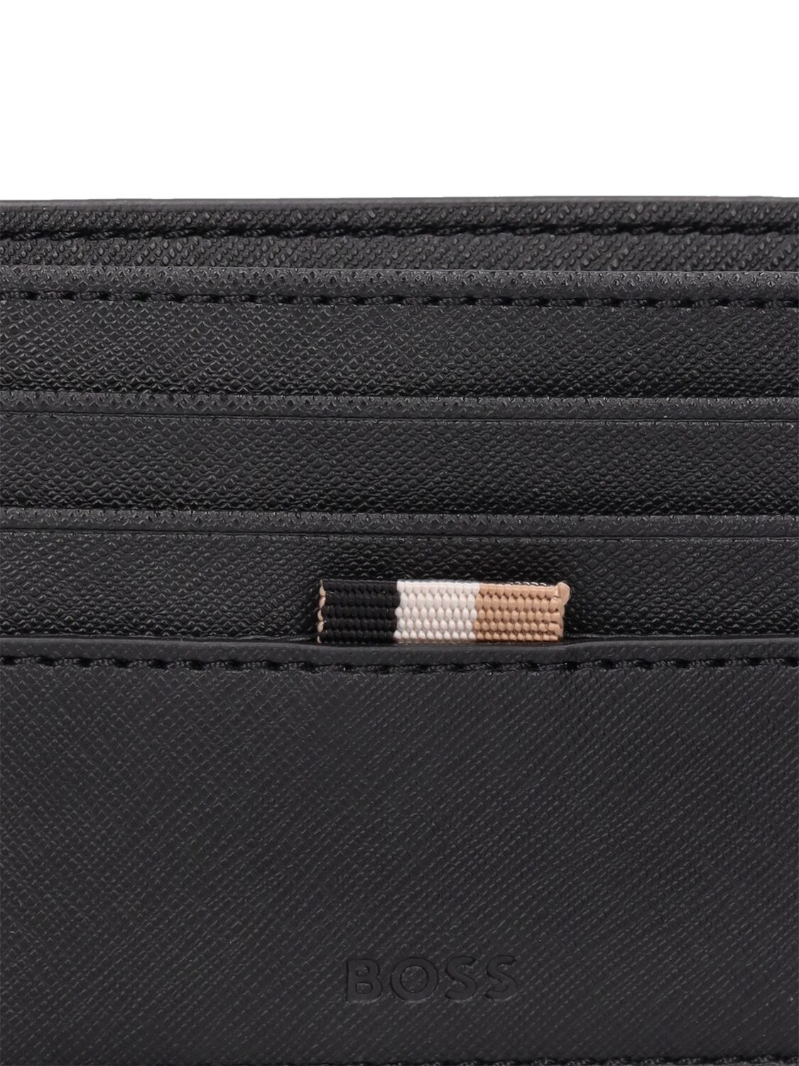 Shop Hugo Boss Zain Leather Billfold Wallet In Black