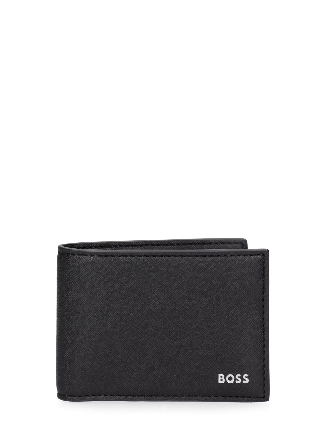 Hugo Boss Zain Leather Billfold Wallet In Black