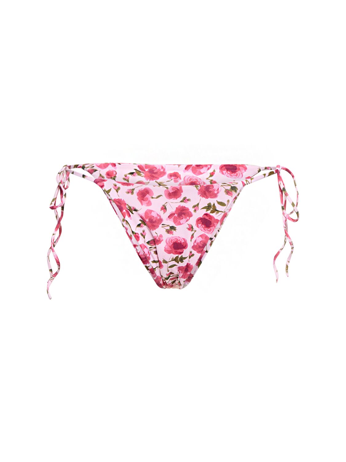 Shop Magda Butrym Printed Bikini Bottoms In White,pink