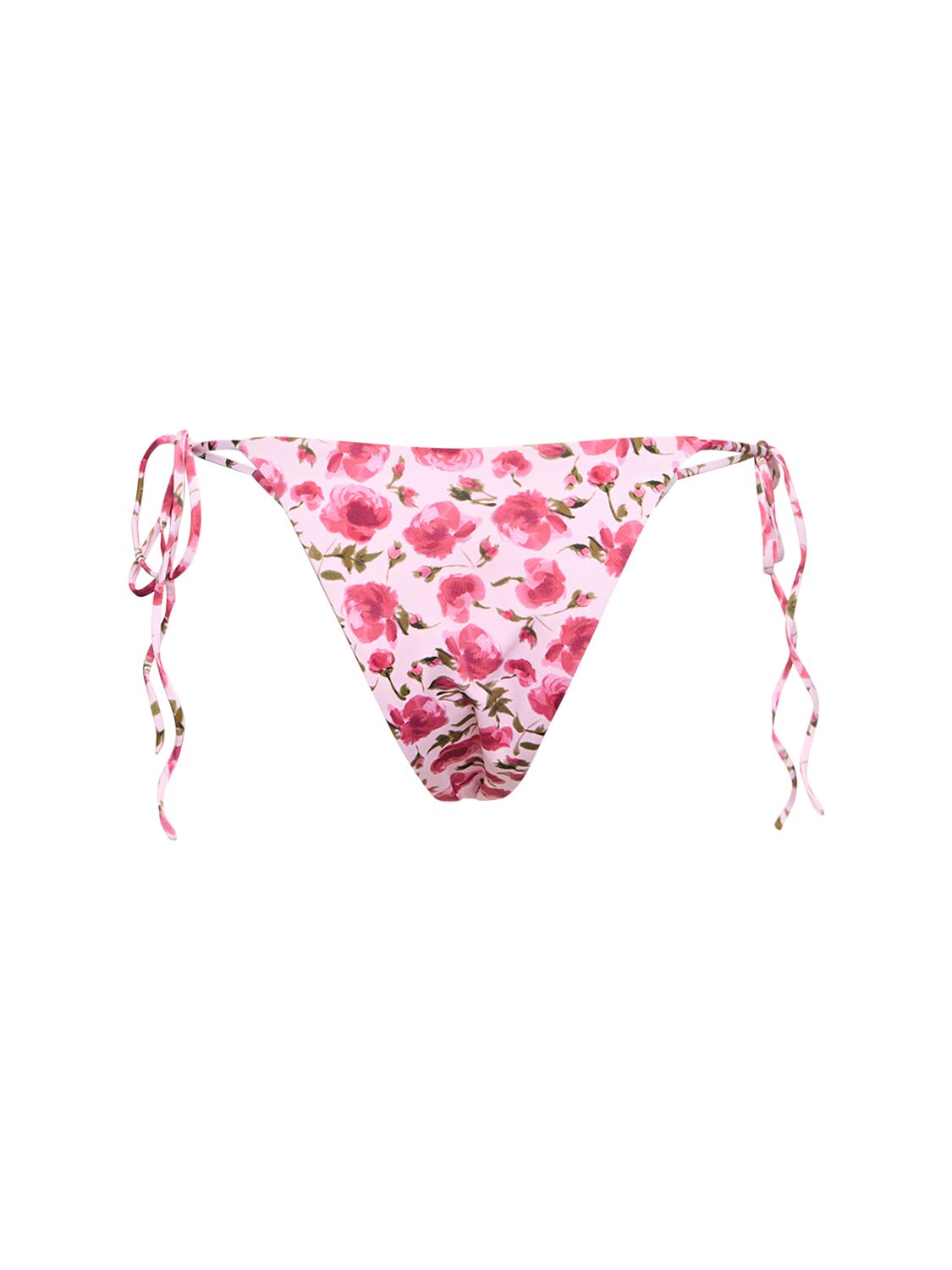 Shop Magda Butrym Printed Bikini Bottoms In White,pink