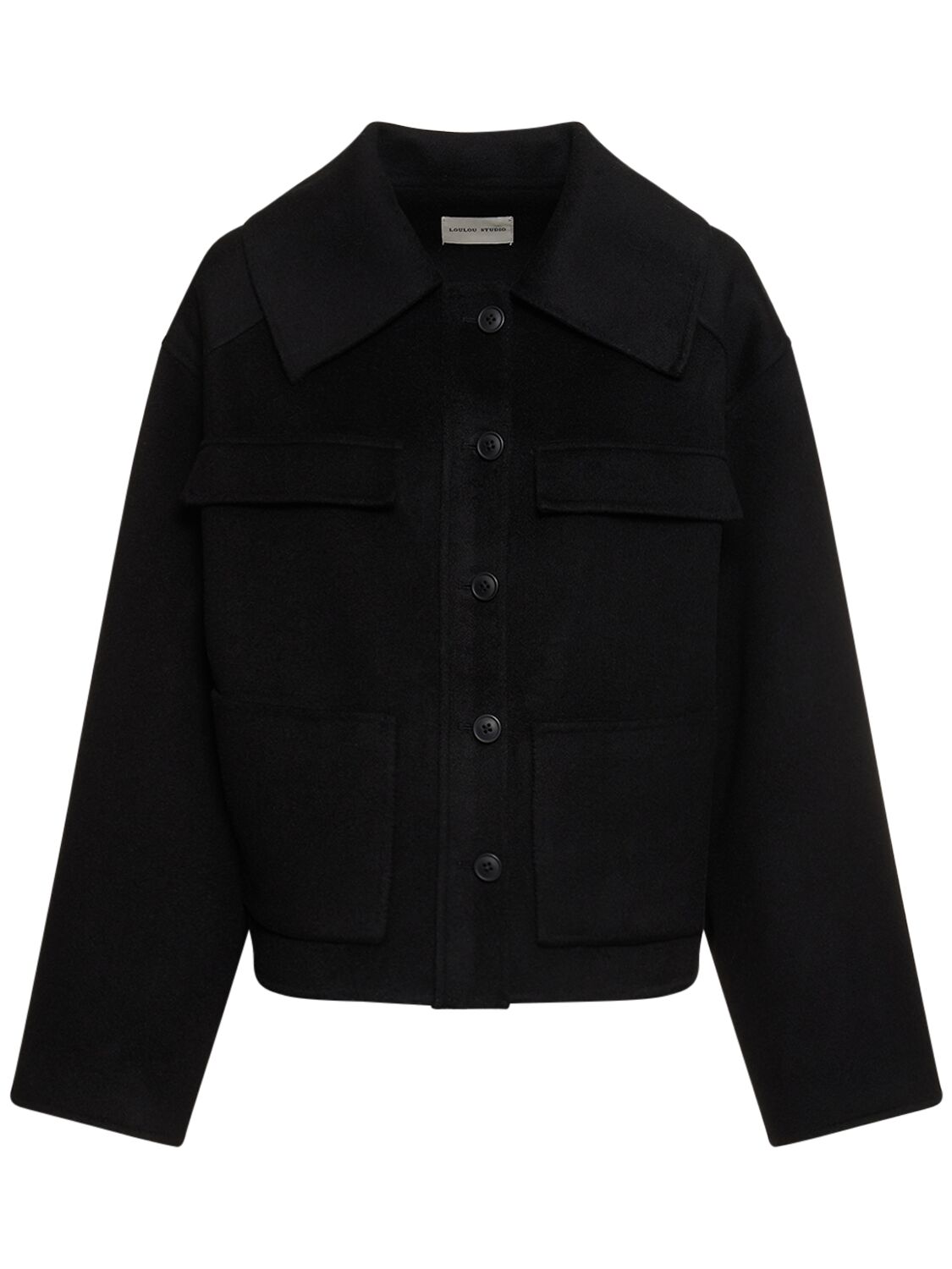 Shop Loulou Studio Cilla Wool & Cashmere Jacket In Black
