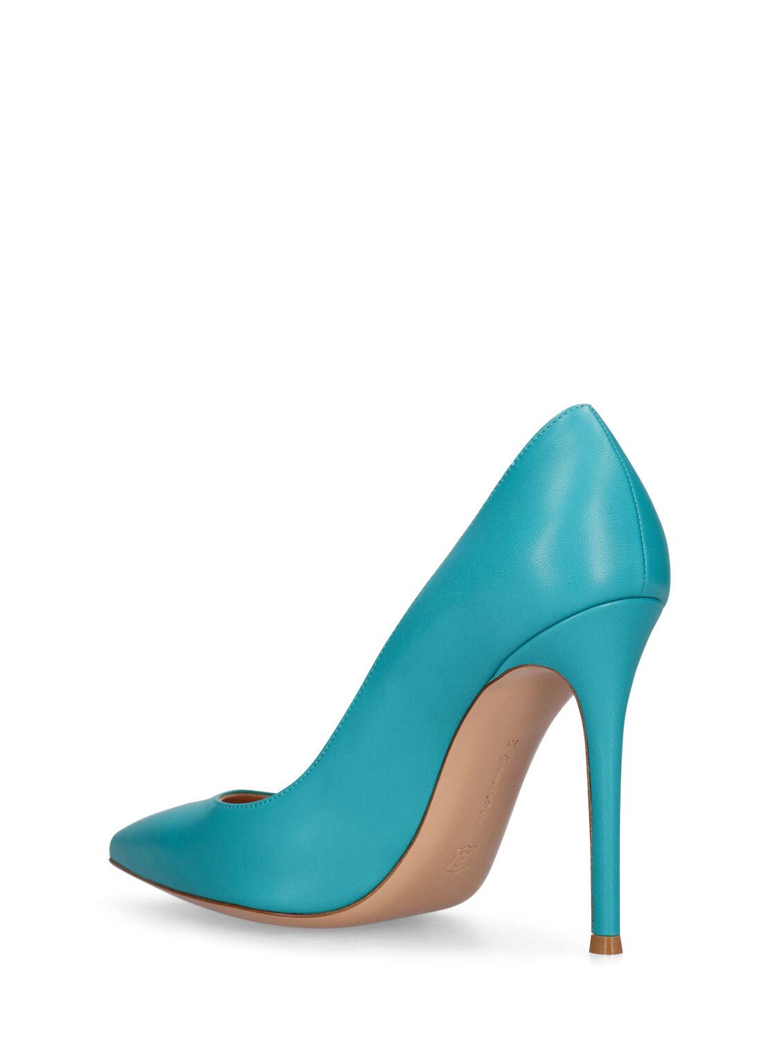 Shop Gianvito Rossi 105mm Gianvito Leather Pumps In Petrol