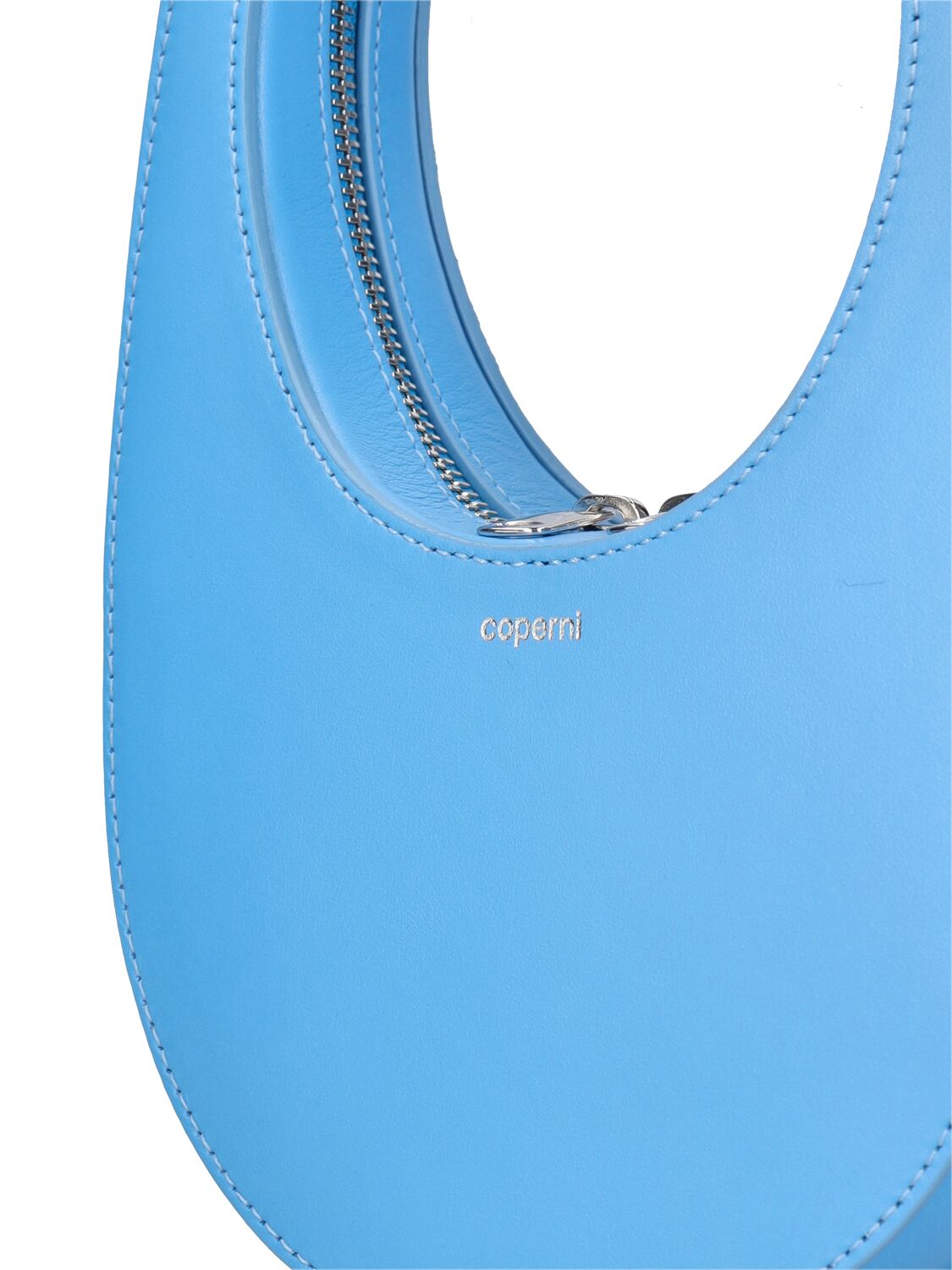 Shop Coperni Mini Swipe Crossbody Leather Bag In Blue