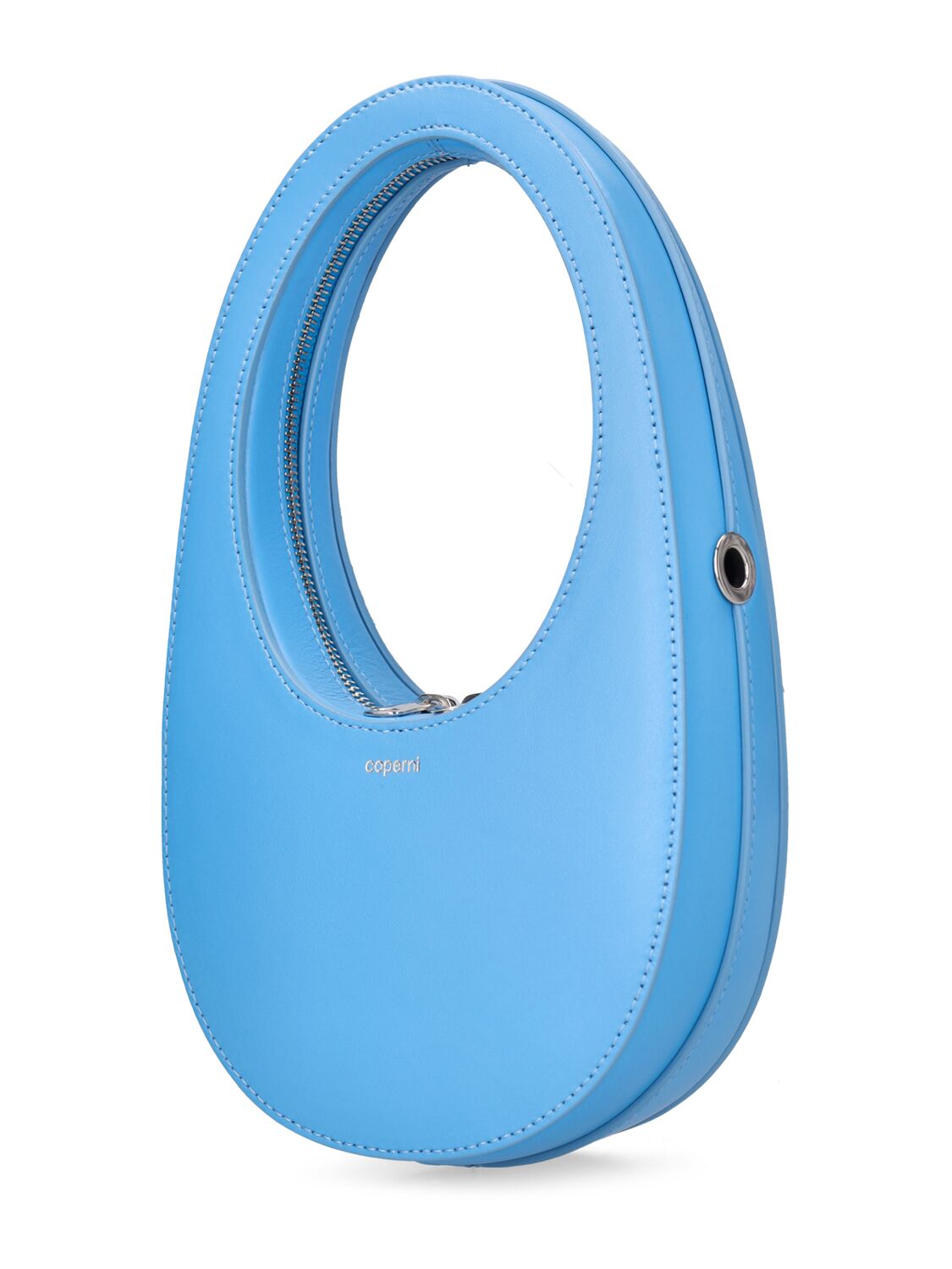 Shop Coperni Mini Swipe Crossbody Leather Bag In Blue