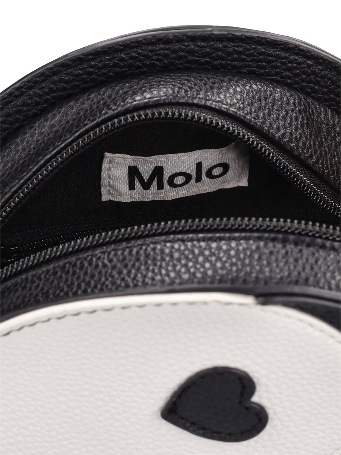 Shop Molo Yin Yang Faux Leather Shoulder Bag In White,black