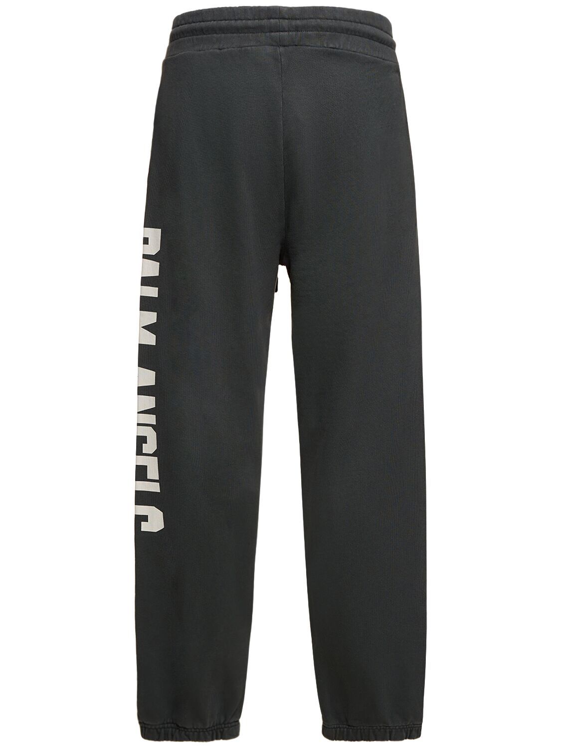Shop Palm Angels Pa City Cotton Washed Sweatpants In Dark Grey