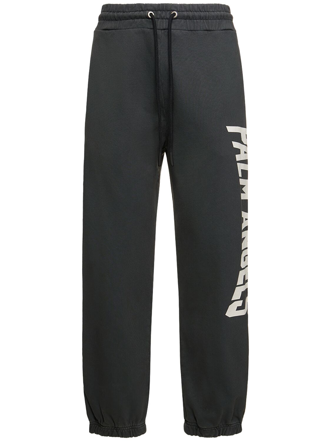 Shop Palm Angels Pa City Cotton Washed Sweatpants In Dark Grey