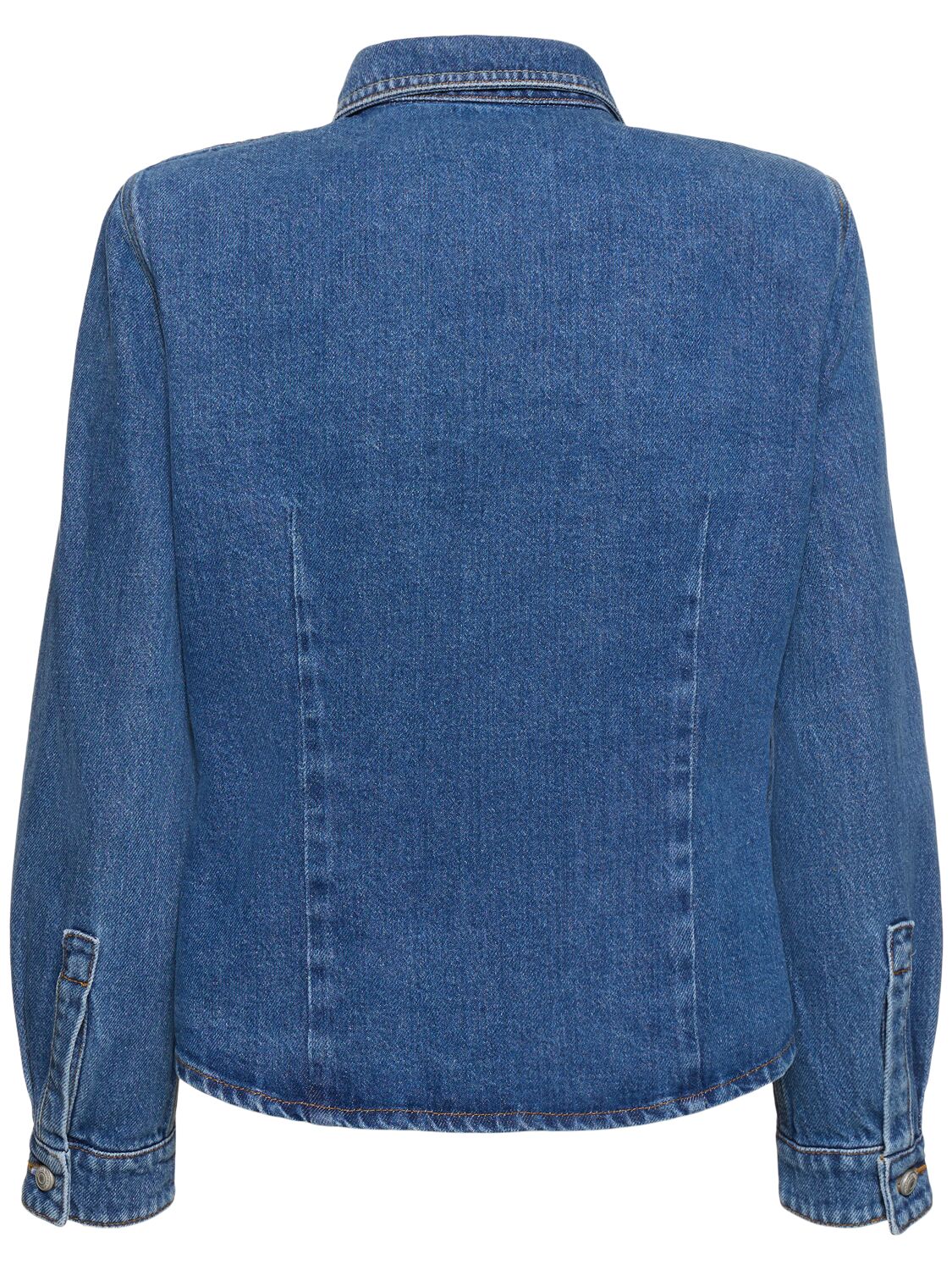 Shop Magda Butrym Denim Shirt In Blue