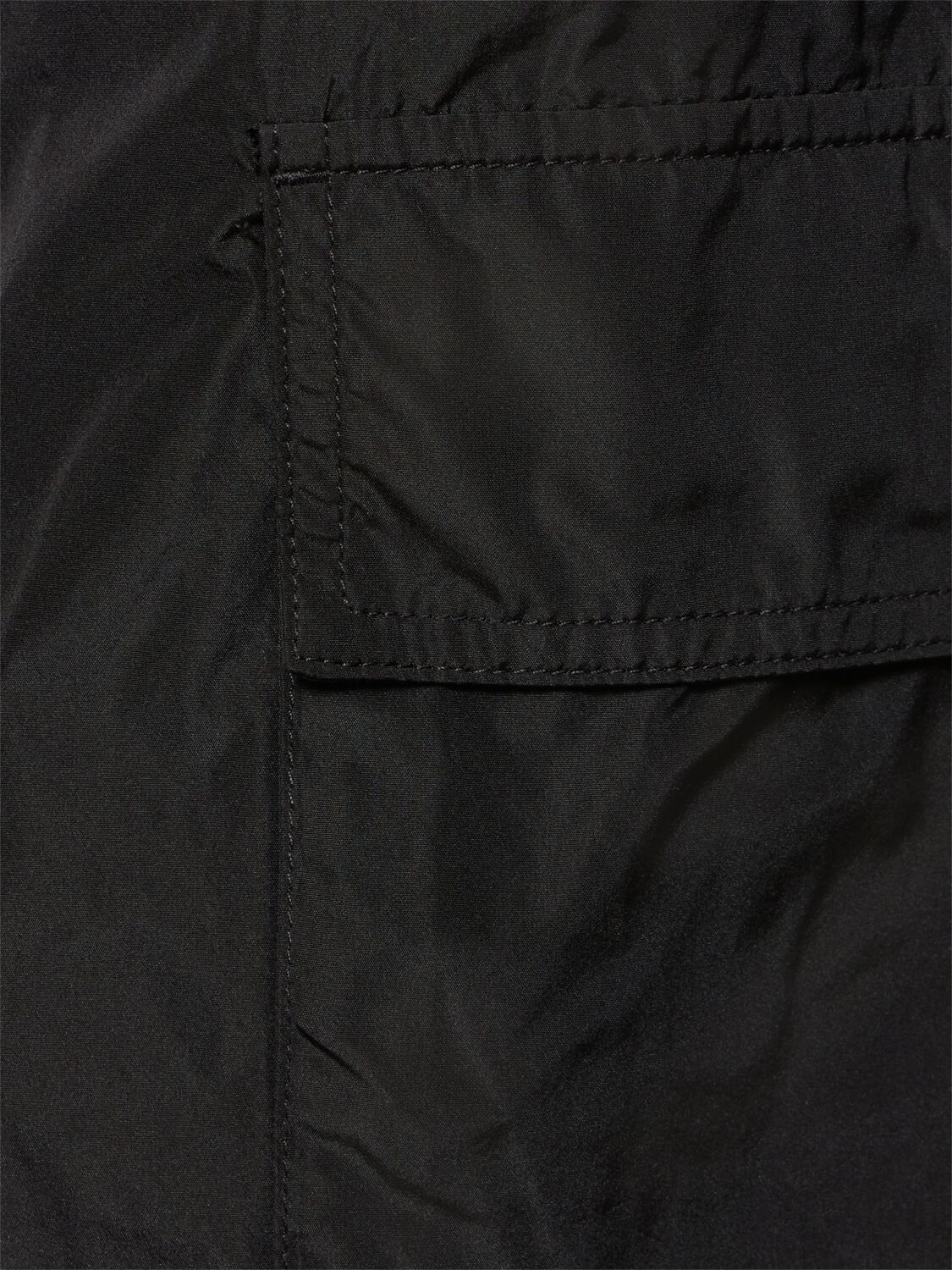 Shop Msgm Tech Cargo Pants In Black